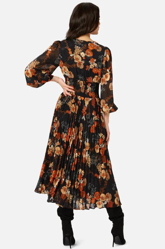 Traffic People AURORA Pleat Skirt Dress Black