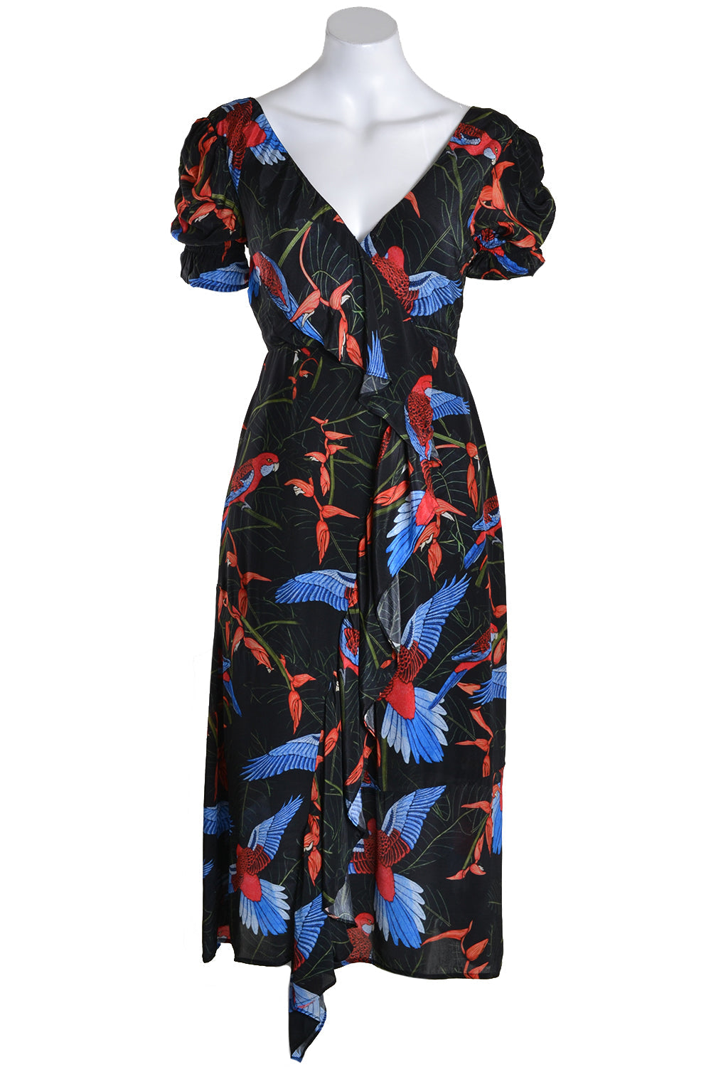 Blank London Dress INEAZRA Midi Parrot Black