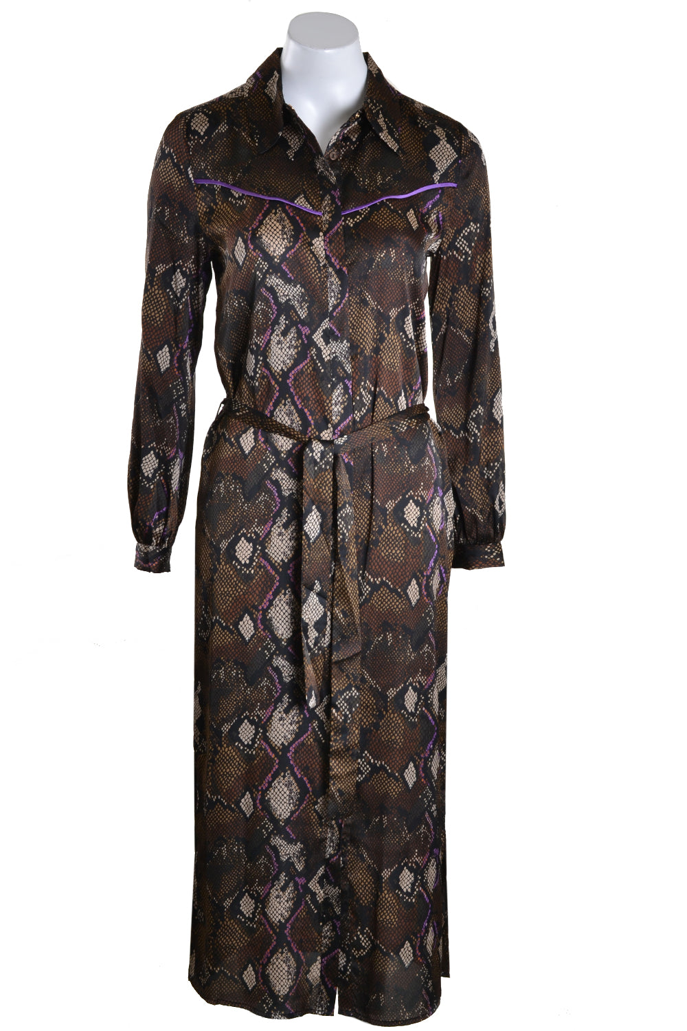Dante 6 Dress POWEEN Shirt Snake Print Bitter Chocolate