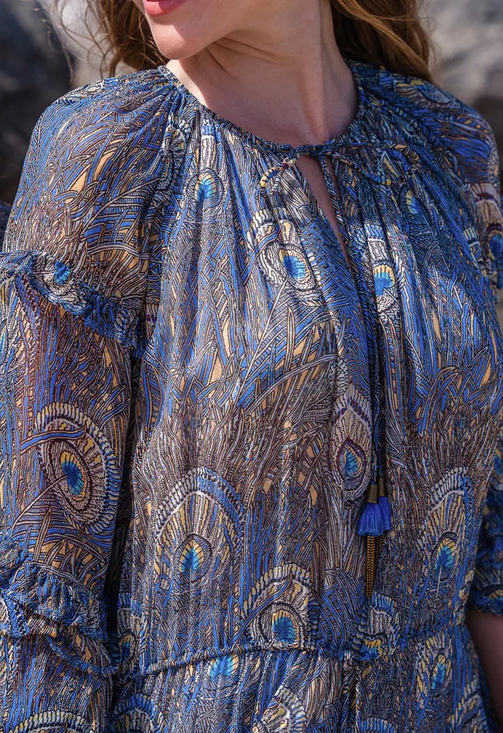 Scarlett Poppies Long Dress INFINITE MINDS Peacock Blue