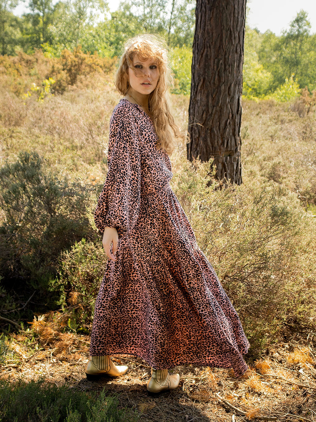 Stardust Maxi Dress Blush Leopard LEO