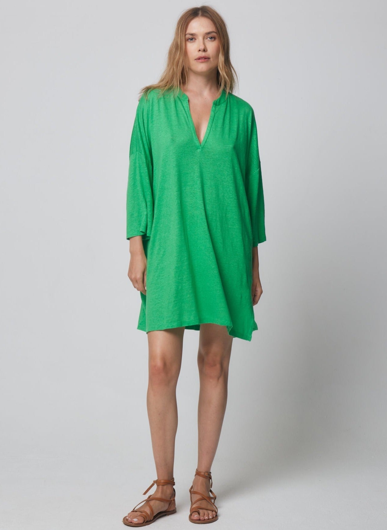 Majestic Filatures FTQ007 Tunic Dress Apple Green