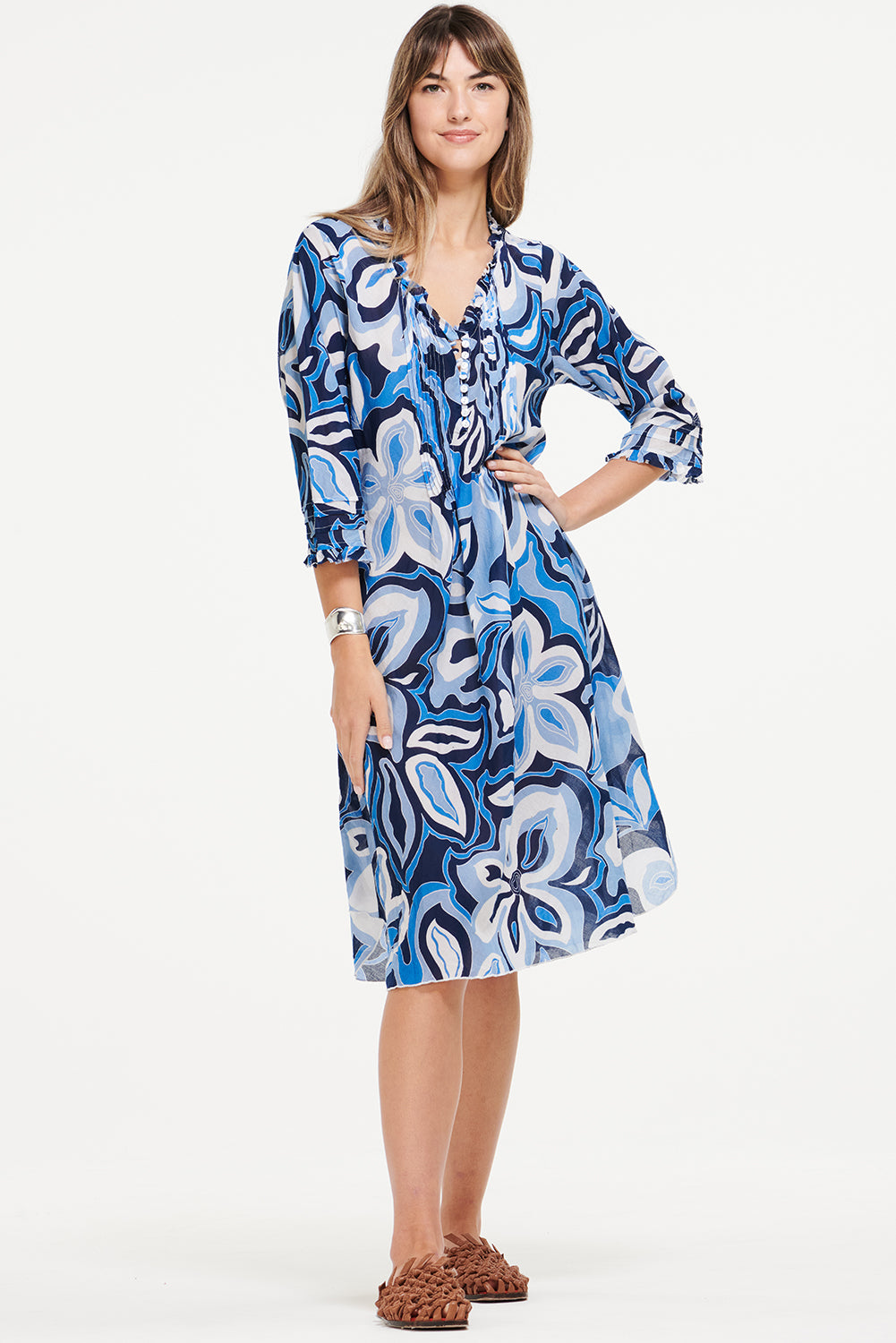 Oneseason MIDDY POPPY Dress Copacabana Blue