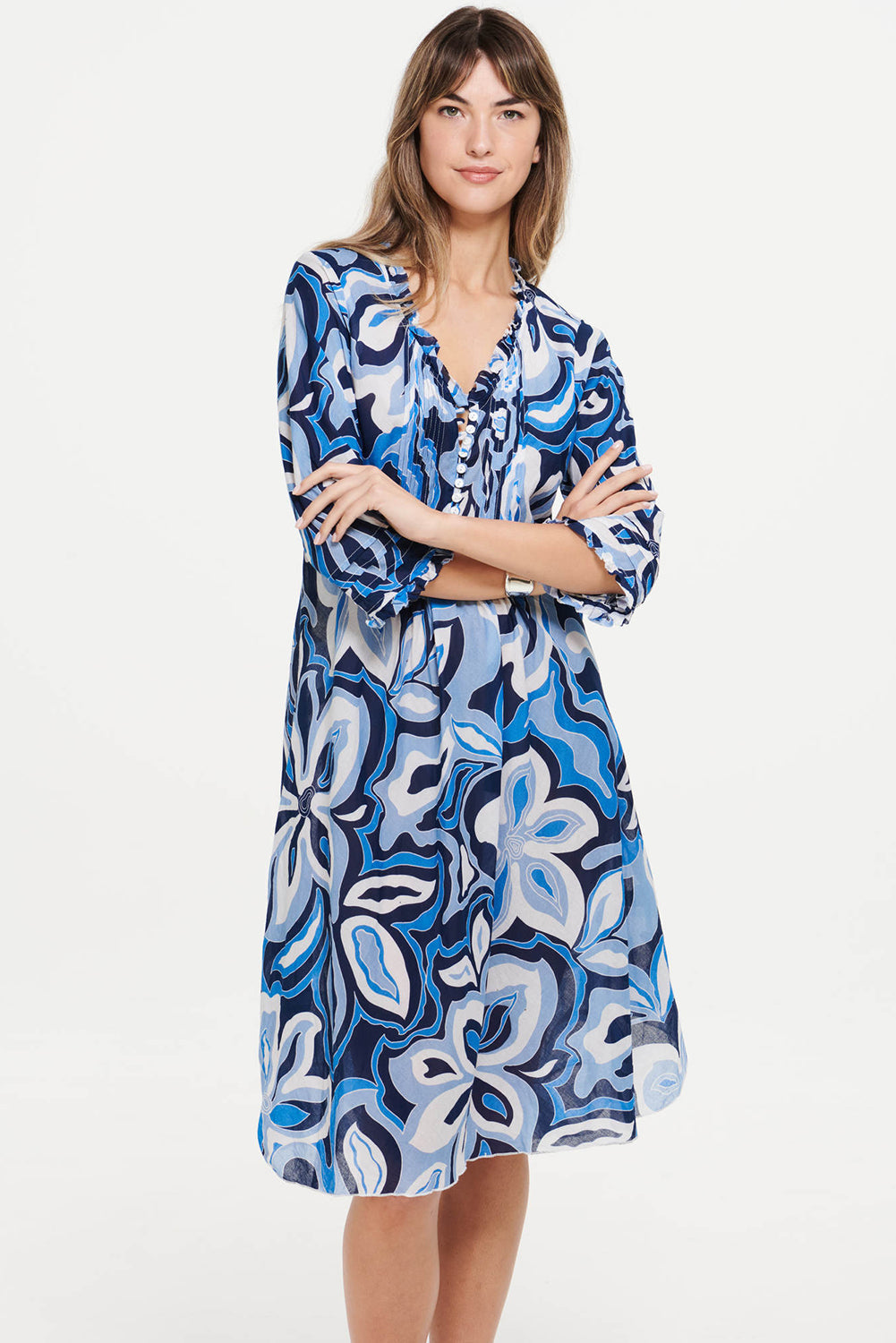 Oneseason MIDDY POPPY Dress Copacabana Blue