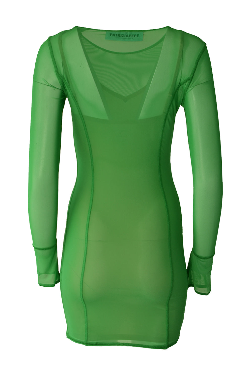 Patrizia Pepe Dress 2A2662 Net Mini Vibrant Green