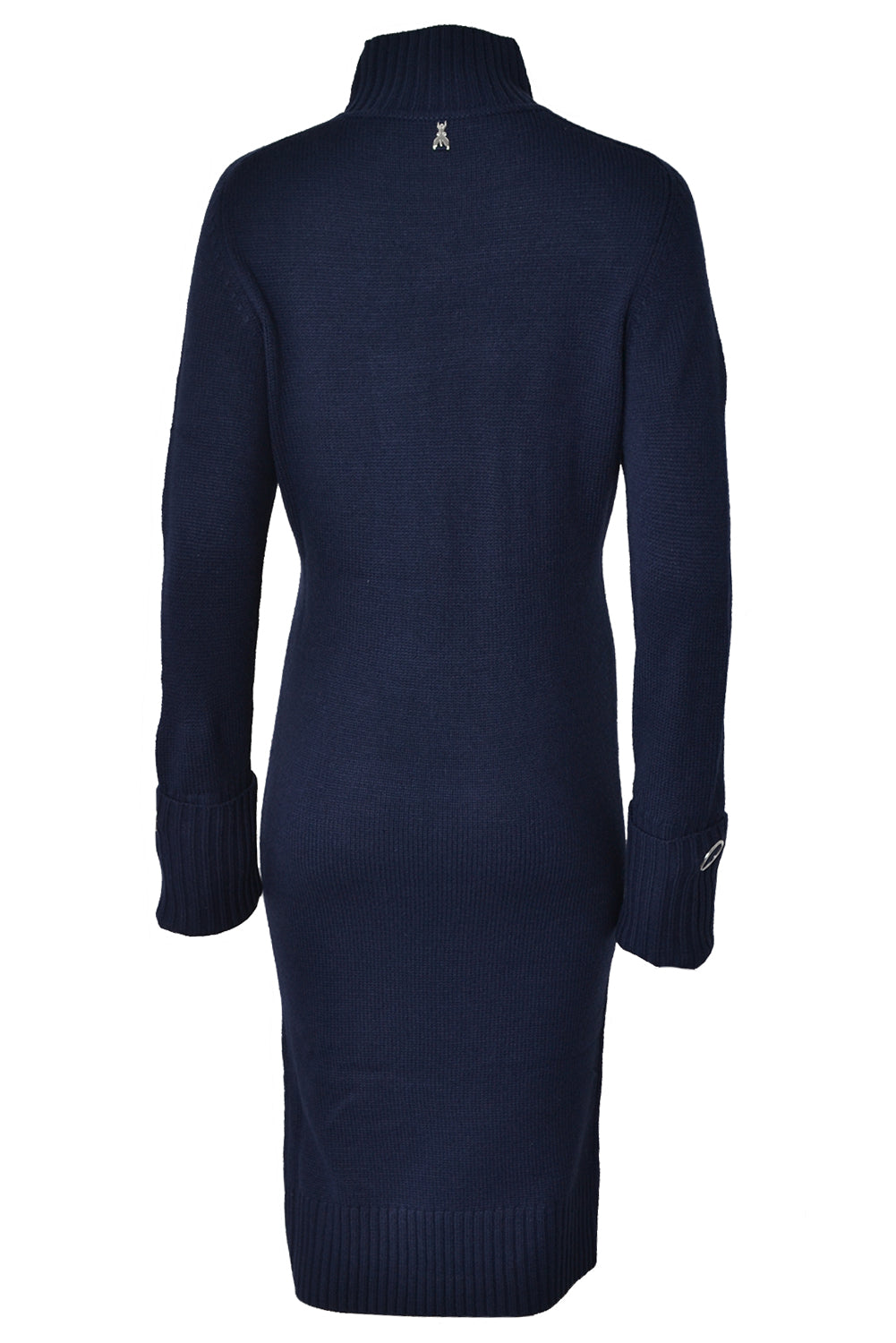 Patrizia Pepe 2A2660 Knee Length Knit Polo Dress Atmosphere Blue