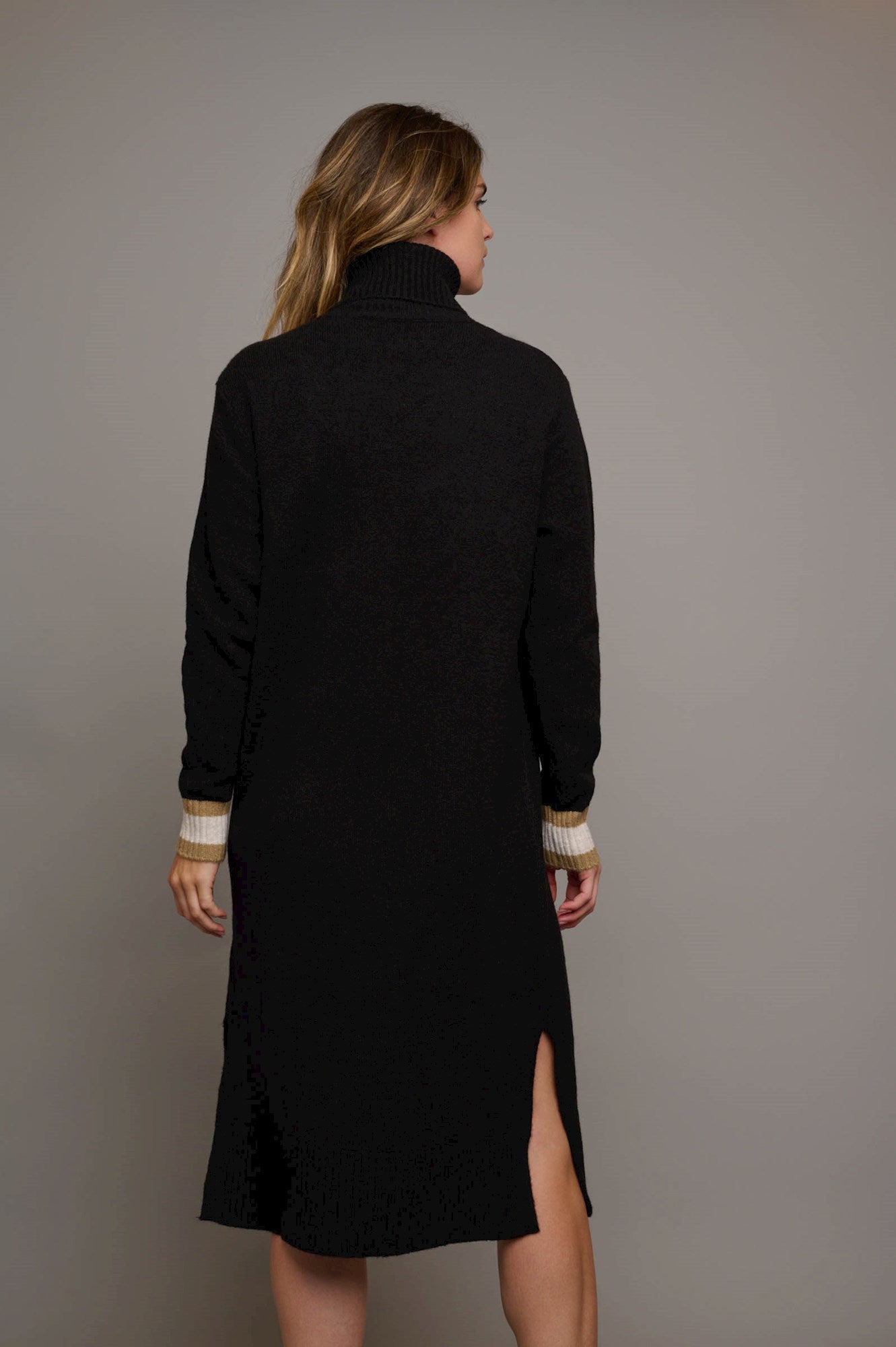 Rino & Pelle TENZIL Roll Neck Jumper Dress Black