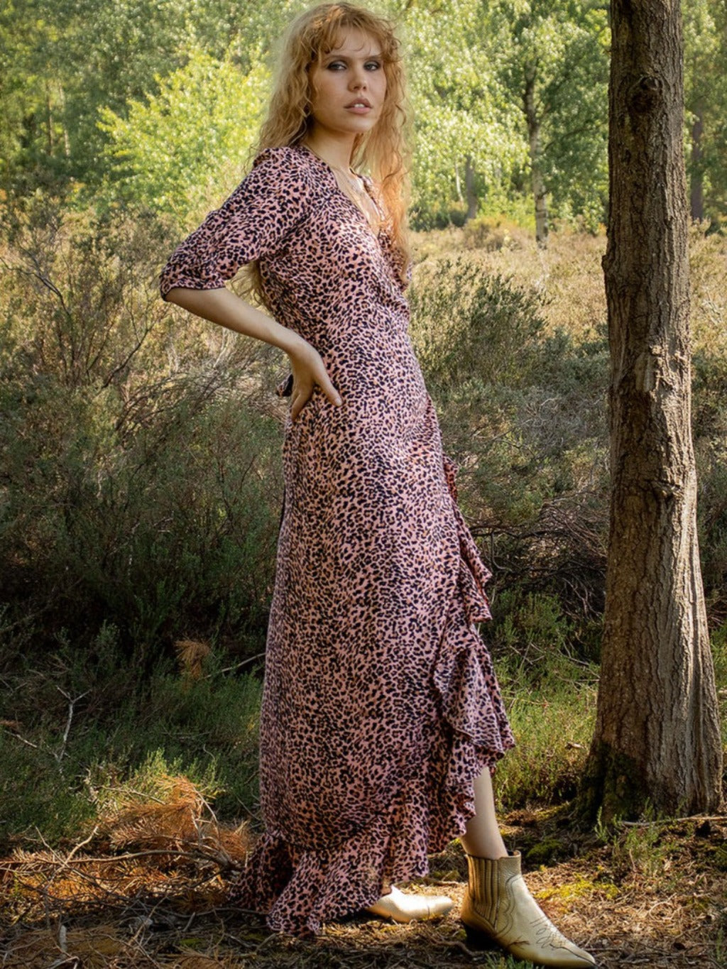 Stardust Dress SWEETHEART FLAMENCO Blush Leopard