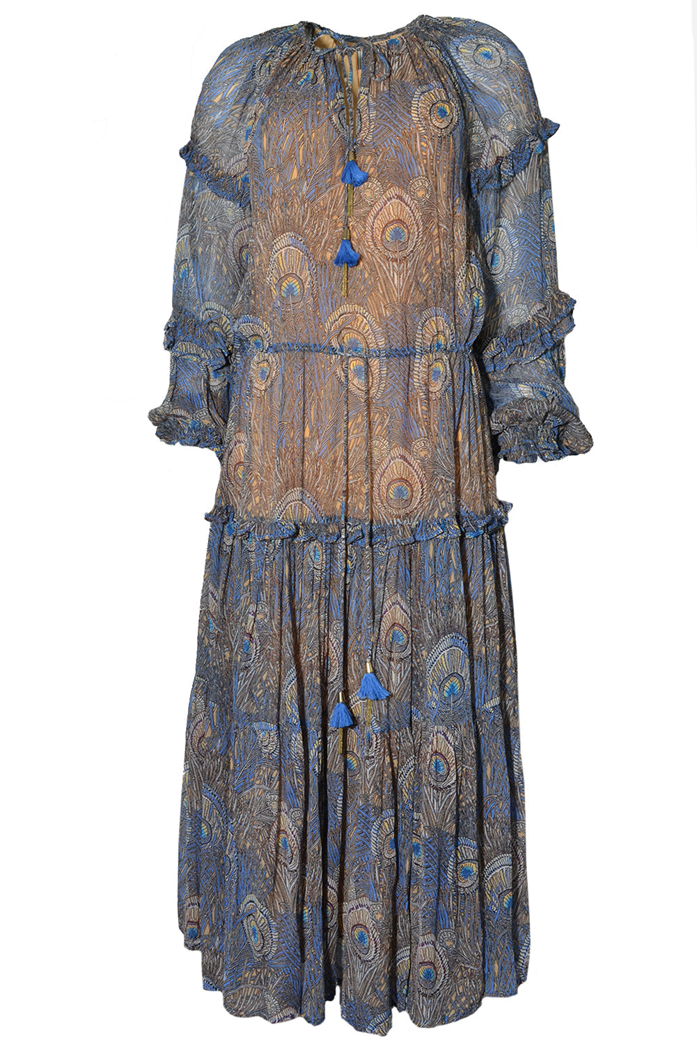 Scarlett Poppies Long Dress INFINITE MINDS Peacock Blue