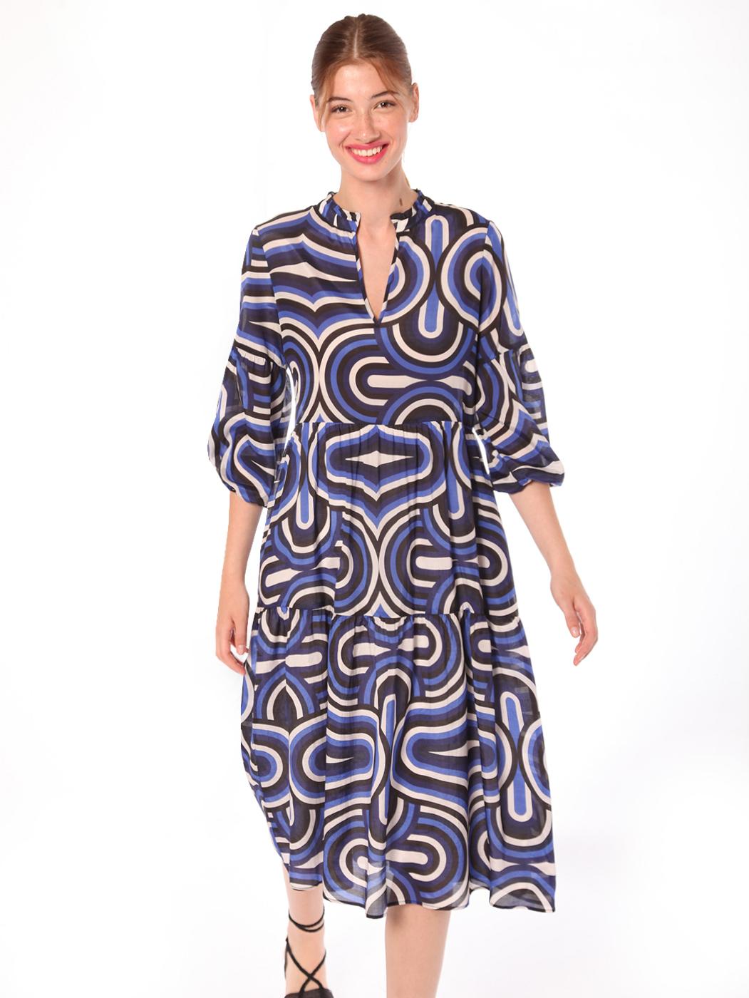 Vilagallo Long Dress TAMMY Navona Blue