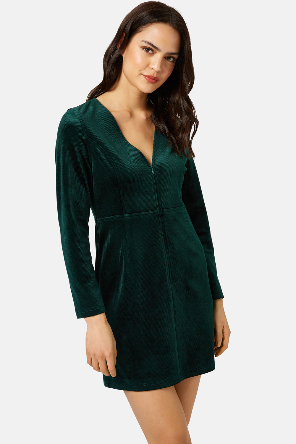 Traffic People Dress BRATTER MINI Cord Green